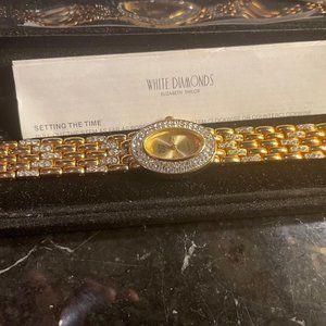 Vintage - Elizabeth Taylor White Diamonds gold watch